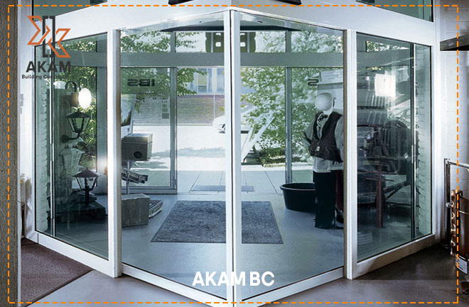 اجزای درب‌ اتوماتیک شیشه‌ای مثلثی