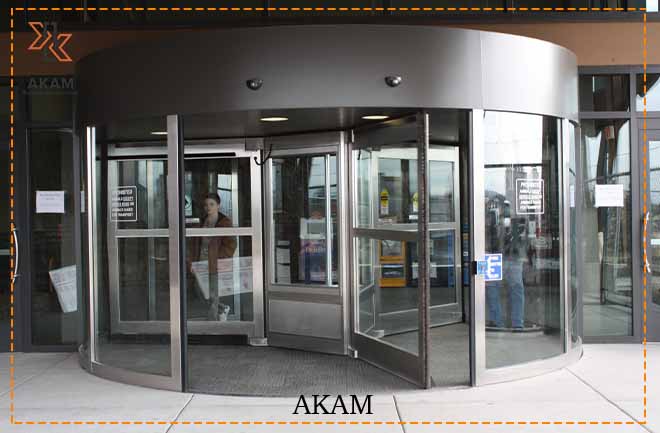 درب اتوماتیک شیشه ای ریوولوینگ آکام